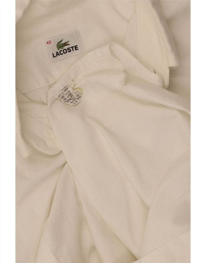 Lacoste Herreskjorte str. 43 Large White Bomuld