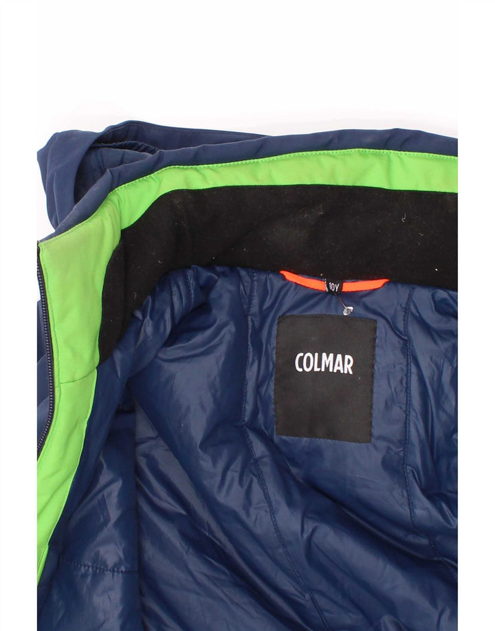 Colmar drenge polstret jakke med hætte 9-10 år Navy Blue Colourblock Polyester
