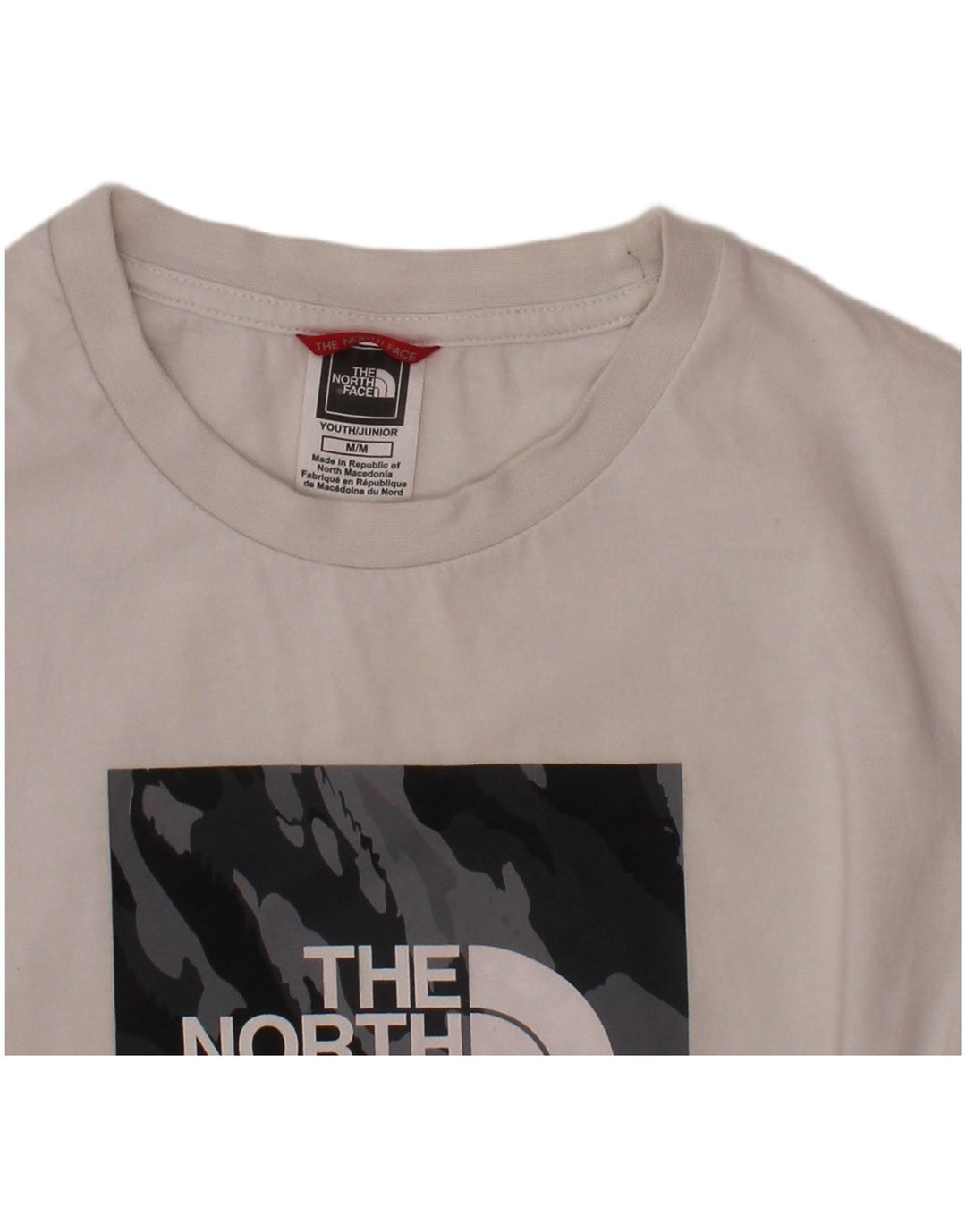 THE NORTH FACE Drenge Grafisk T-Shirt Top 9-10 år Medium Hvid