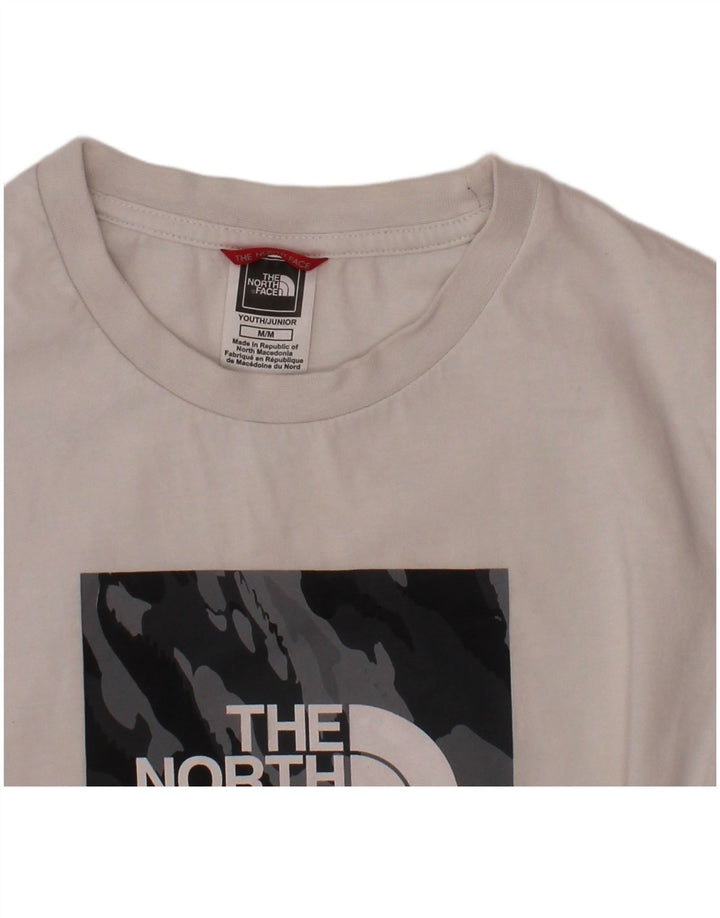 THE NORTH FACE Drenge Grafisk T-Shirt Top 9-10 år Medium Hvid