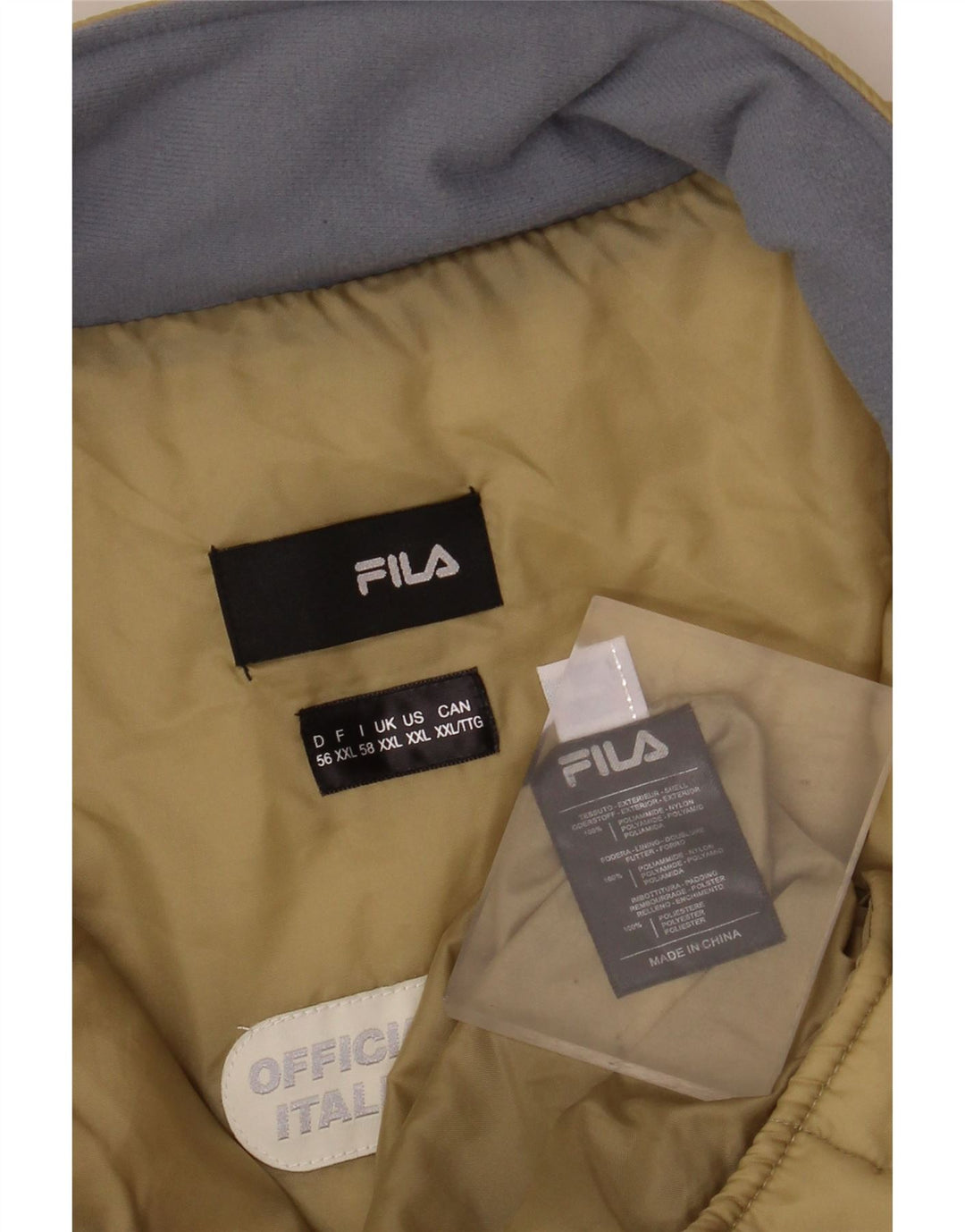 FILA Polstret Herrejakke UK 44 2XL Beige Polyamid