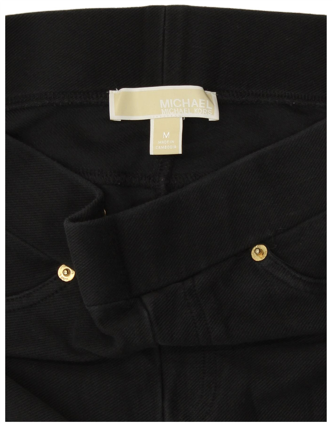 Michael Kors Dame Leggings UK 14 Medium Sort Bomuld