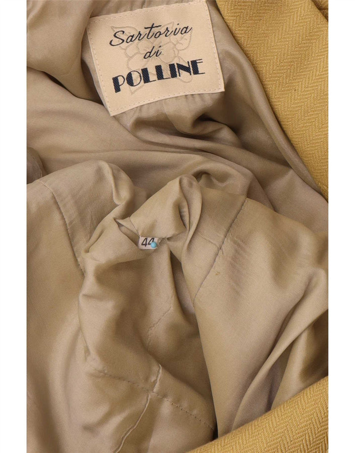 Pollini Dame Sartoria 2 Button Blazer Jacket IT 44 Medium Gul