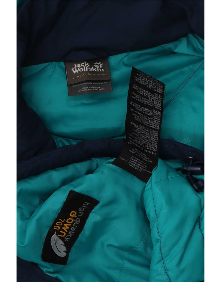 Jack Wolfskin, polstret jakke til kvinder, UK 8/10 Lille marineblå polyester