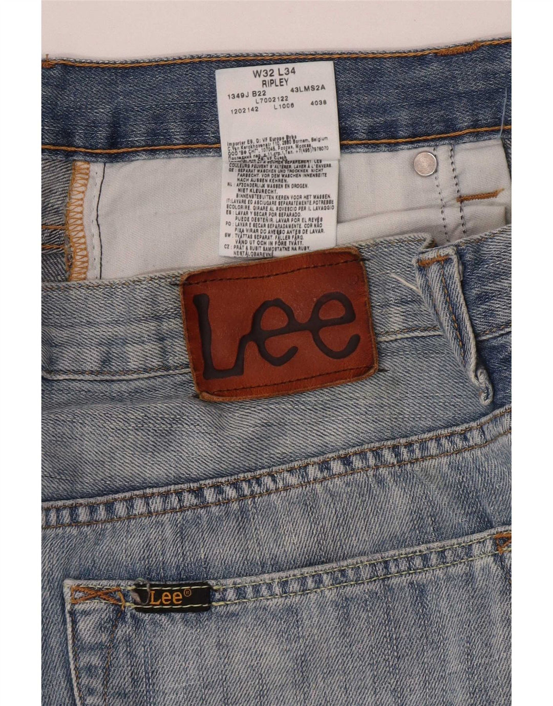 Lee Herre Ripley Straight Jeans W32 L29 Blå Bomuld