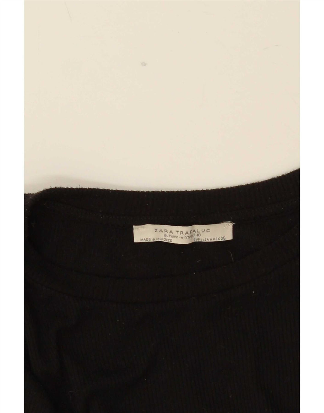 Zara Dame Trafaluc Top Langærmet UK 12 Medium Sort