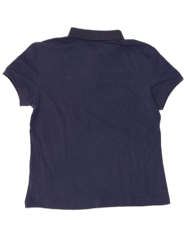 Kappa Dame Polo Shirt UK 14 Stor Marineblå Bomuld