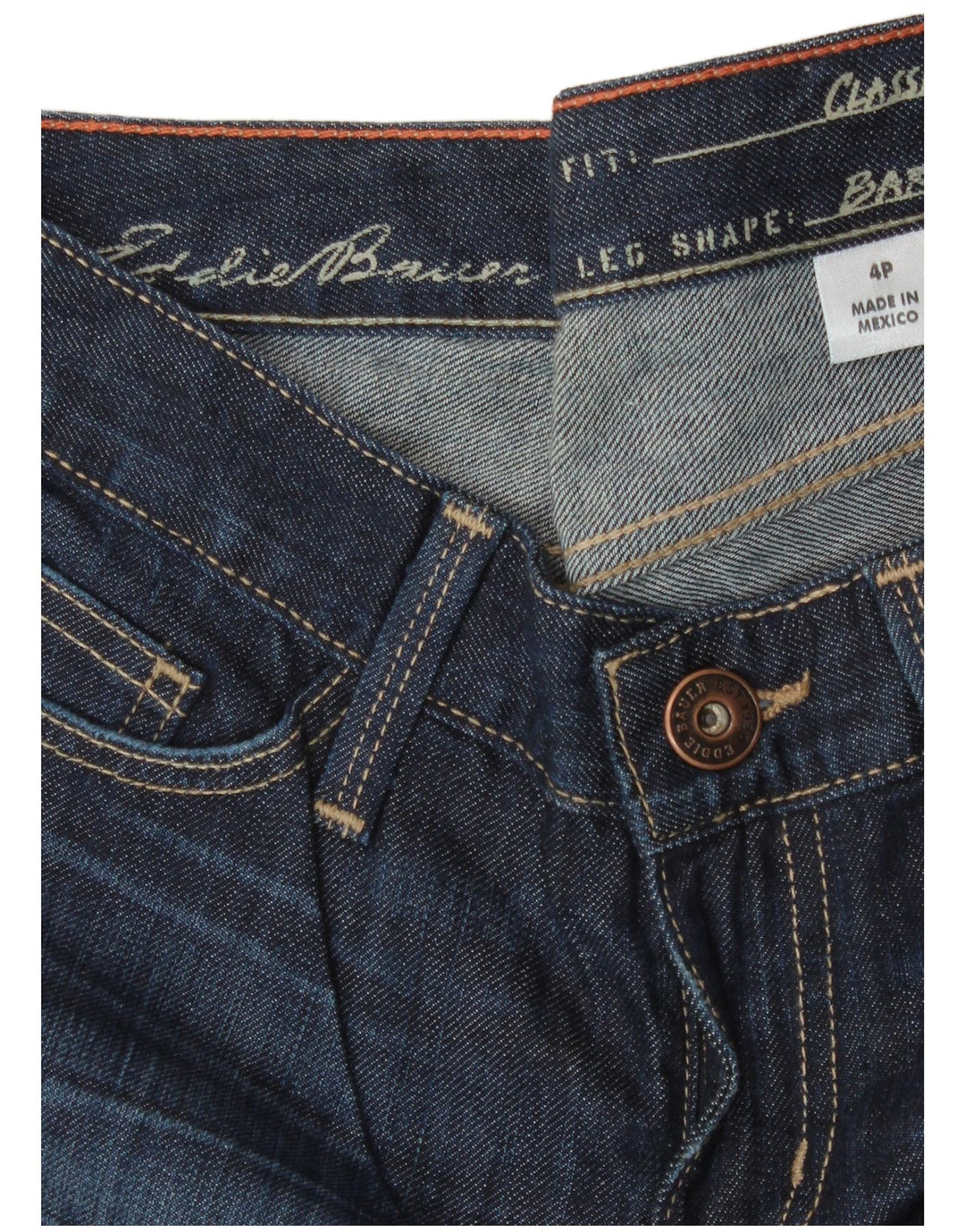 EDDIE BAUER Dame Classic Fit Bootcut Jeans US 4 Small W30 L28 Marineblå