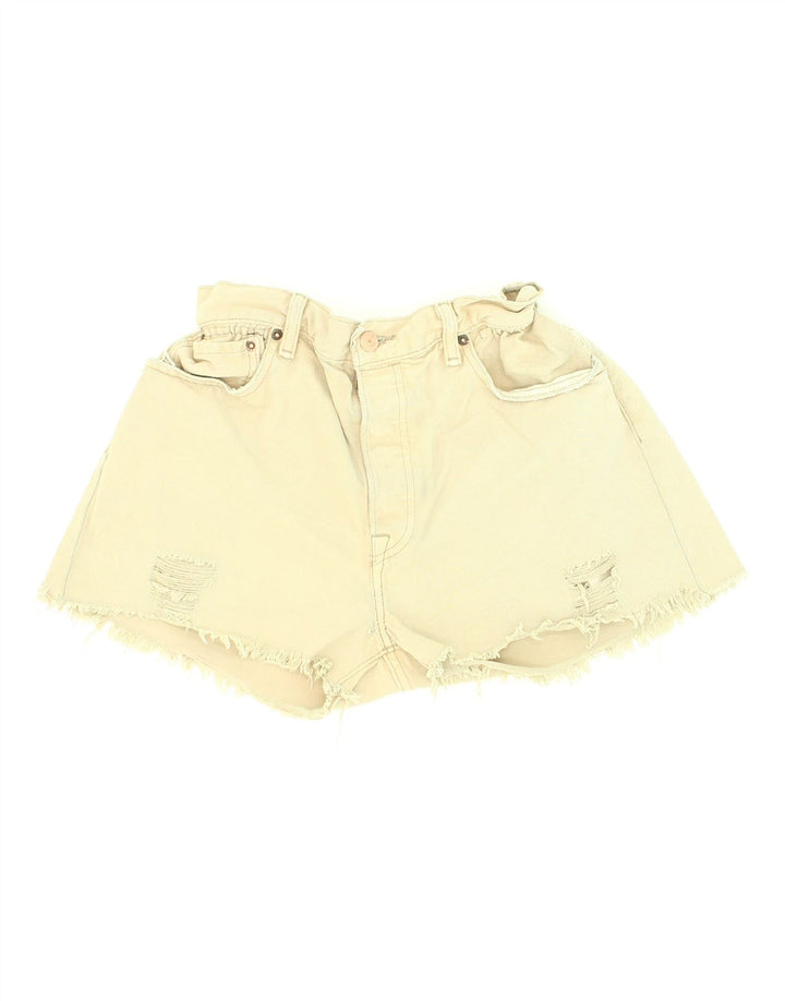 LEVI'S Womens Vintage Denim Shorts W33 Medium Yellow Cotton Vintage Levi's and Second-Hand Levi's from Messina Hembry 