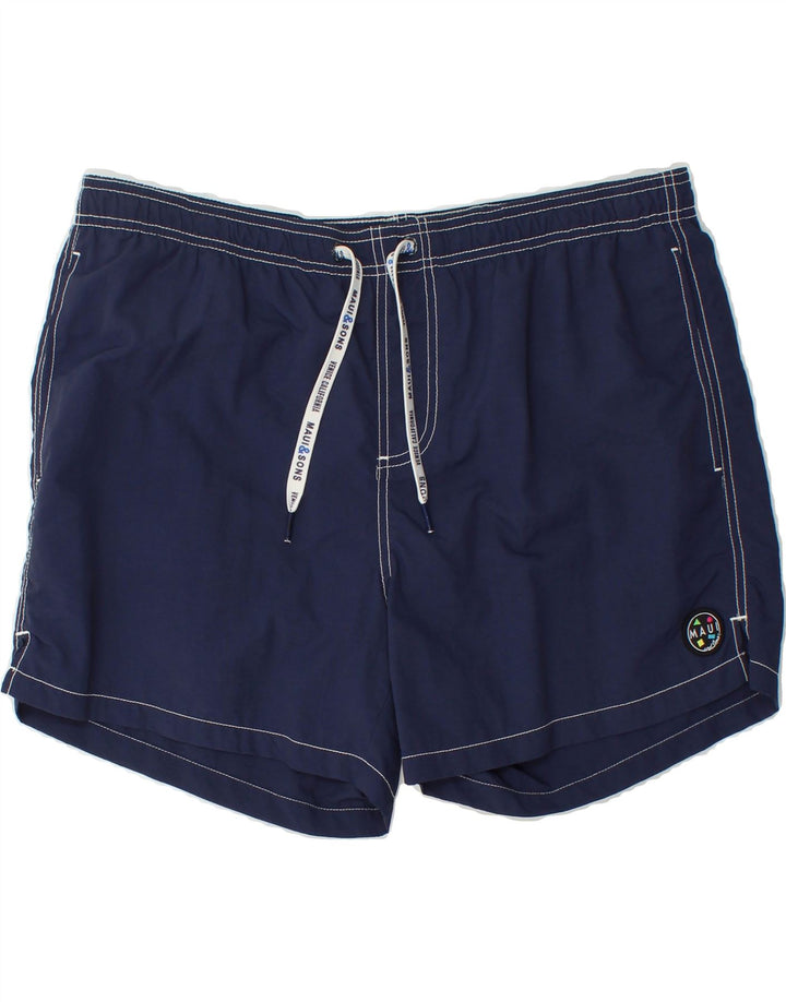 MAUI AND SONS Mens Swimming Shorts 2XL Navy Blue Polyamide Vintage Maui and Sons and Second-Hand Maui and Sons from Messina Hembry 