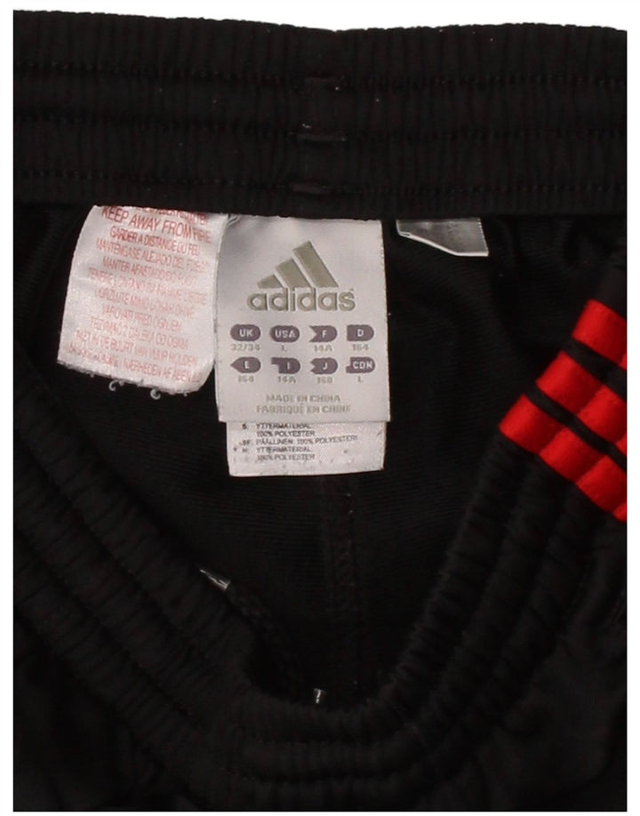 ADIDAS Boys Tracksuit Trousers Joggers 13-14 Years  Black Polyester