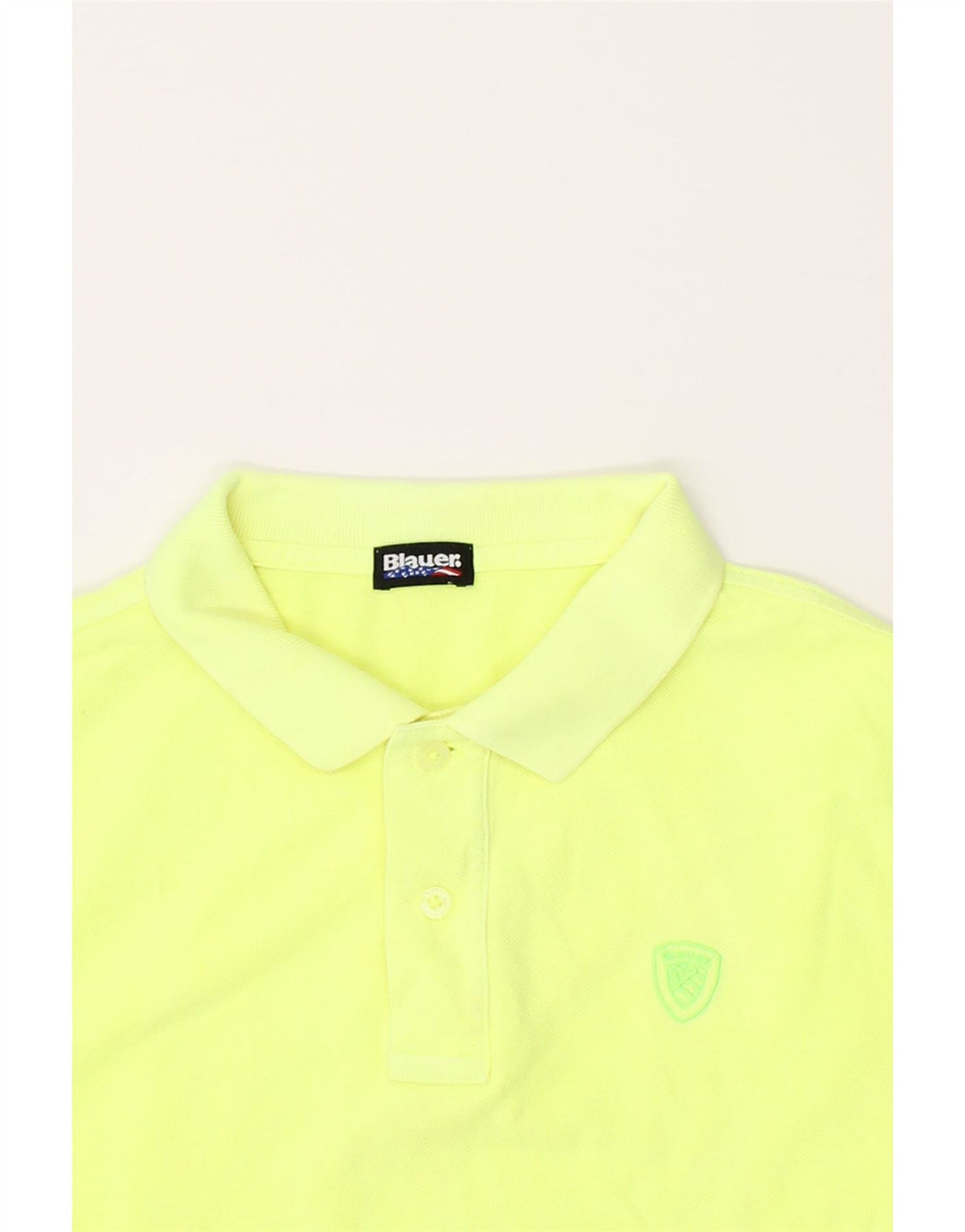 BLAUER Womens Polo Shirt UK 14 Medium Yellow Vintage Blauer and Second-Hand Blauer from Messina Hembry 