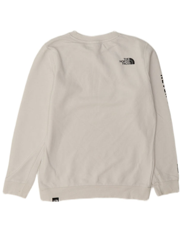 The North Face Kvinders Grafisk Oversized Sweatshirt Jumper UK 6 XS Hvid