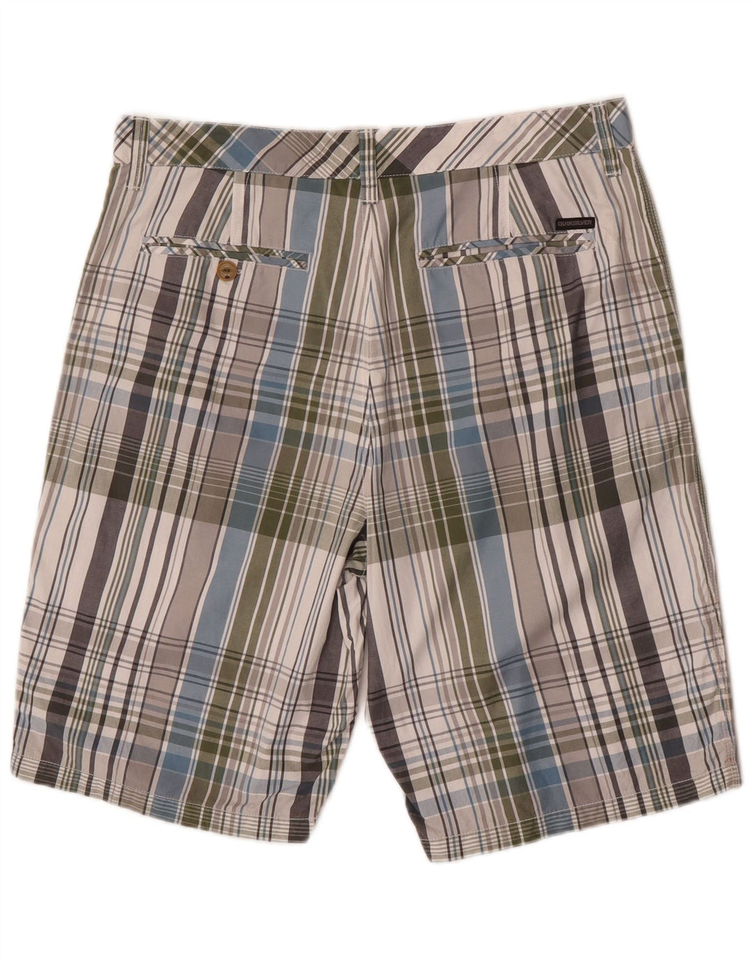 Quiksilver Chino Shorts til mænd W34 Stor flerfarvet ternet bomuld