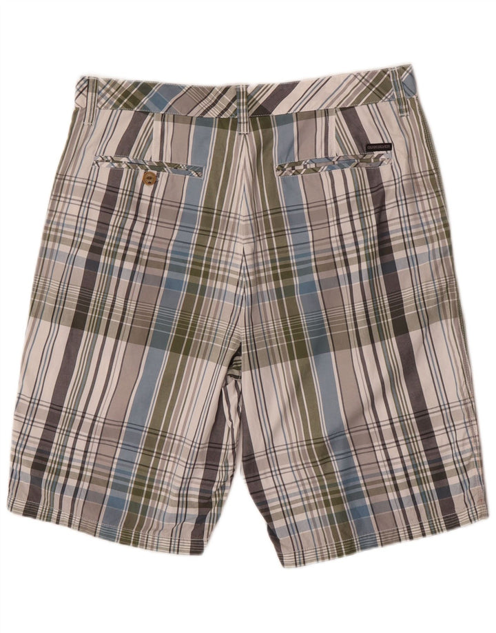 Quiksilver Chino Shorts til mænd W34 Stor flerfarvet ternet bomuld
