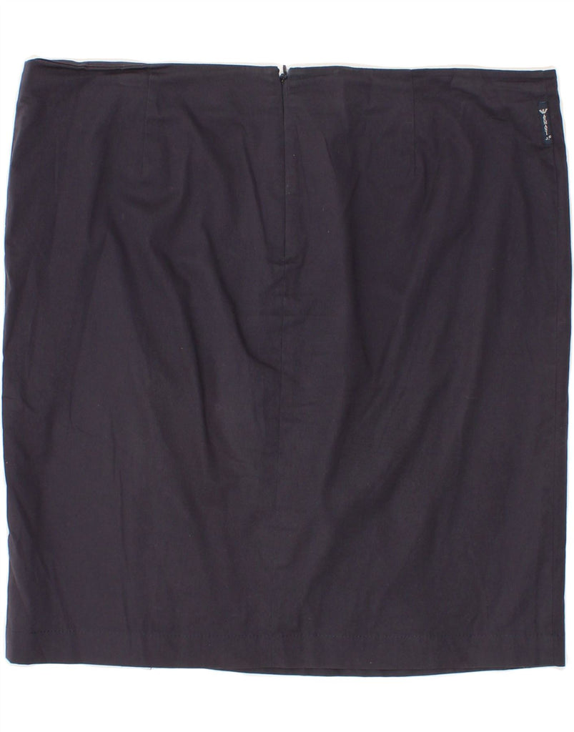 ARMANI Womens Mini Straight Skirt US 14 XL W38  Navy Blue Cotton Vintage Armani and Second-Hand Armani from Messina Hembry 