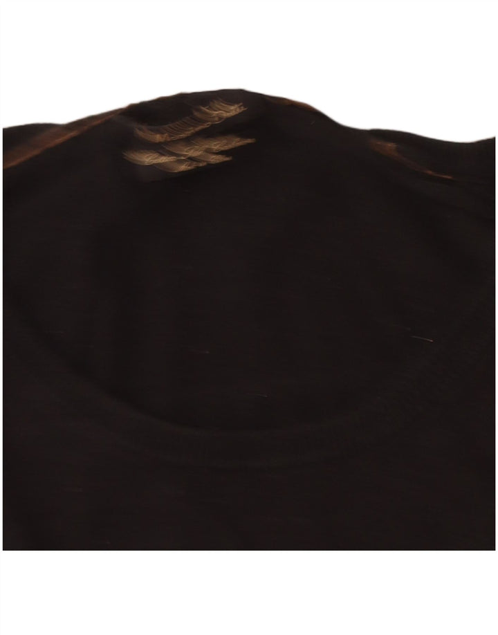 Massimo Dutti Herre Boat Neck Jumper Sweater Lille Sort Bomuld
