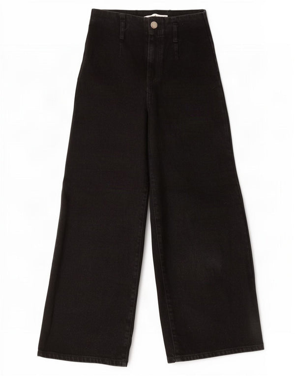 Zara Dame Jeans med brede ben EU 34 2XS W24 L25 Sort