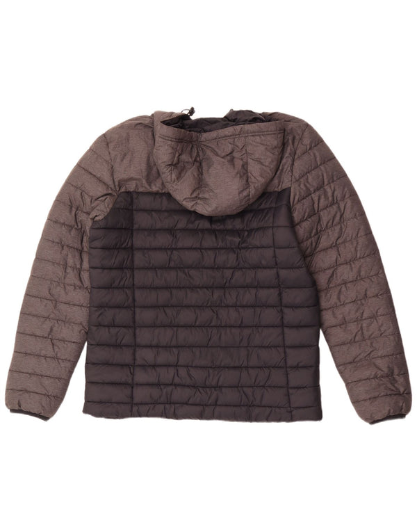 Kappa Herre hættepolstret jakke UK 40 Large Black Colourblock Polyamid