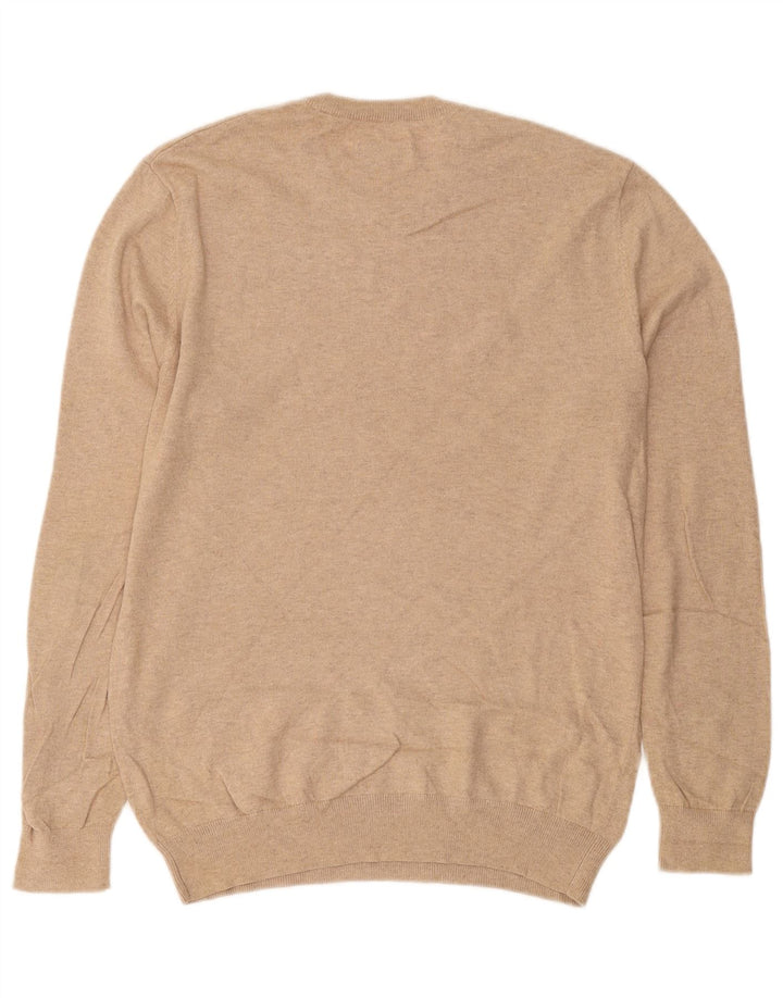 JACK WILLS Herre Crew Neck trøje sweater Medium Beige Flecked Bomuld