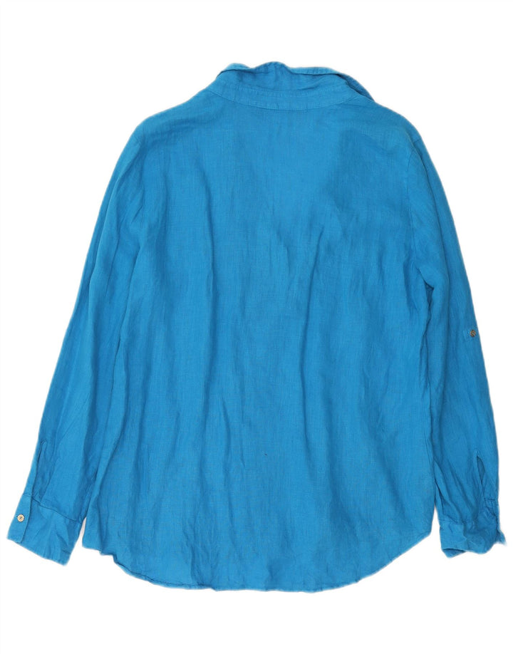 ZARA Dame Pullover Shirt UK 16 Large Blue