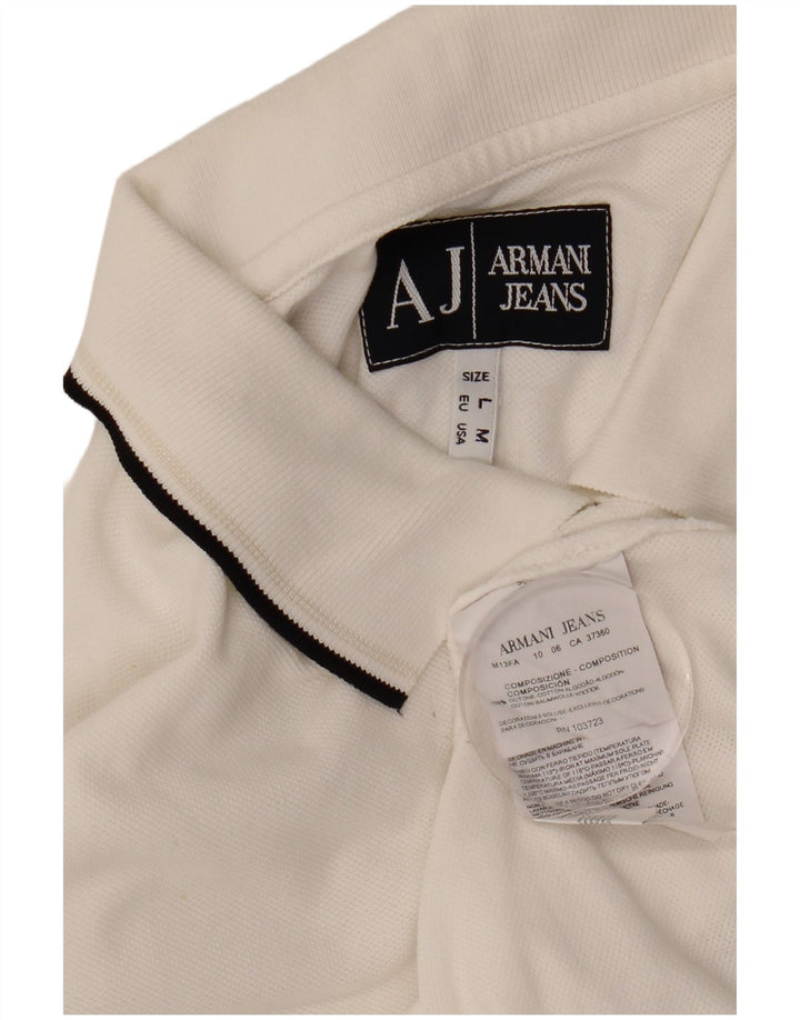 ARMANI JEANS Poloshirt til mænd Medium hvid bomuld