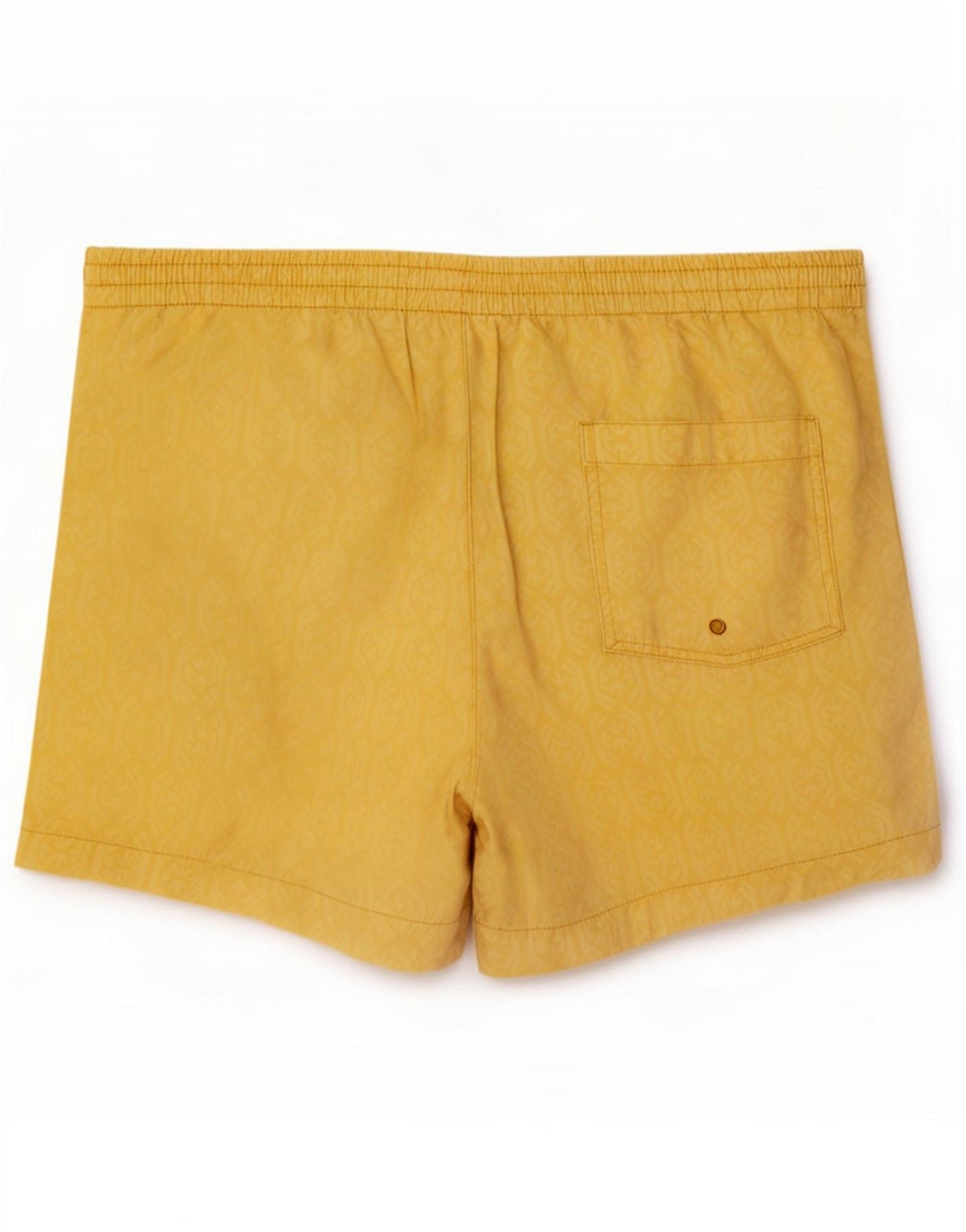 Zara Badeshorts med abstrakt mønster til mænd Large W32 Yellow Cotton