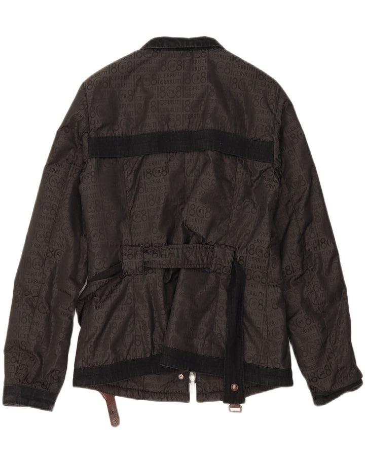 CERRUTI 1881 Womens Graphic Bomber Jacket IT 46 Large Black Spotted Vintage Cerruti 1881 and Second-Hand Cerruti 1881 from Messina Hembry 