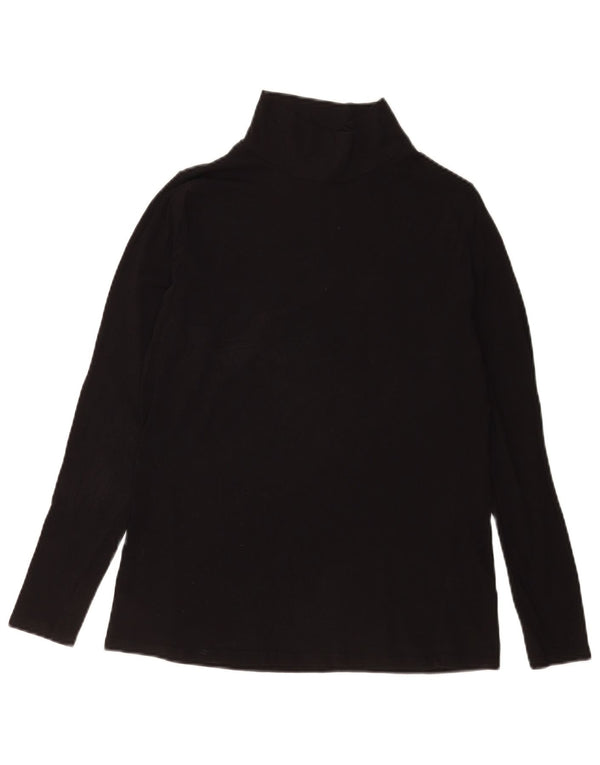 Marks & Spencer Dametop Langærmet UK 14 Medium Sort Bomuld