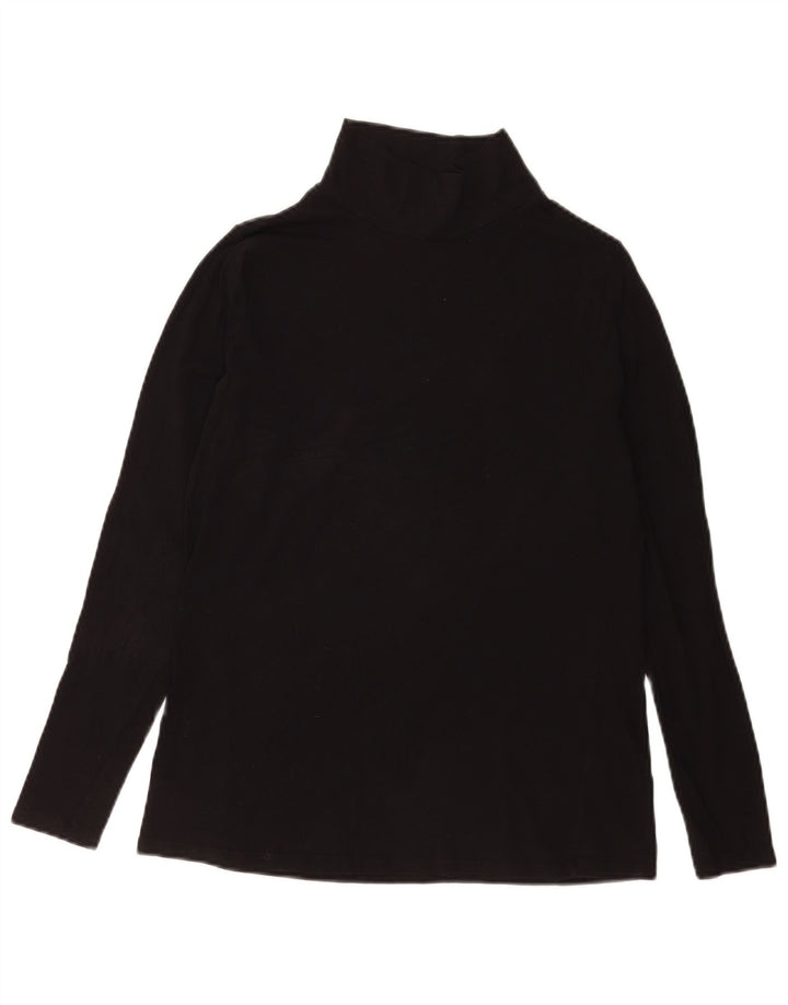 Marks & Spencer Dametop Langærmet UK 14 Medium Sort Bomuld