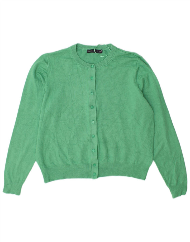 Marks & Spencer Dame Cardigan Sweater UK 16 Large Green Viscose