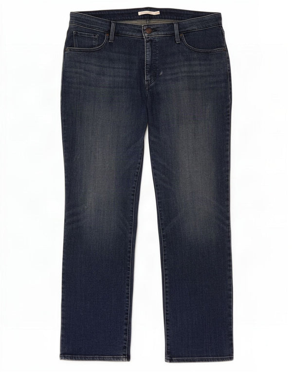 Levi's Womens 314 Shaping Straight Jeans US 20 3XL W38 L30 Marineblå Bomuld