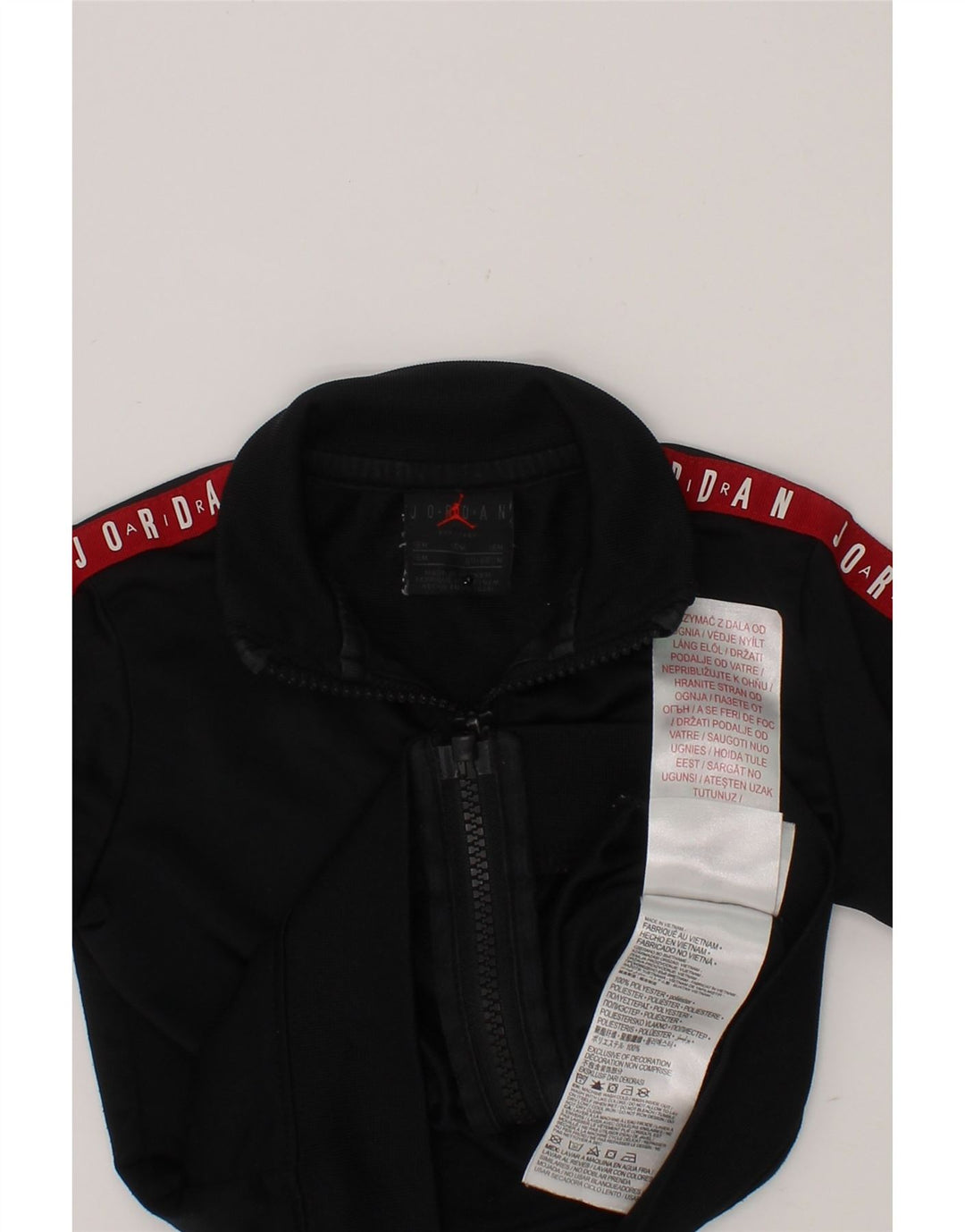 JORDAN Baby Boys Graphic Tracksuit Top Jacket 12-18 Months Black Polyester Vintage Jordan and Second-Hand Jordan from Messina Hembry 
