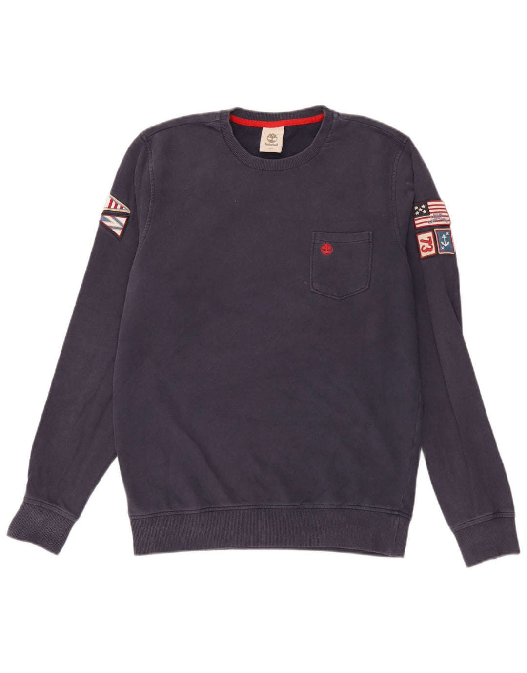 Timberland Herre grafisk sweatshirt Jumper Medium Navyblå Bomuld