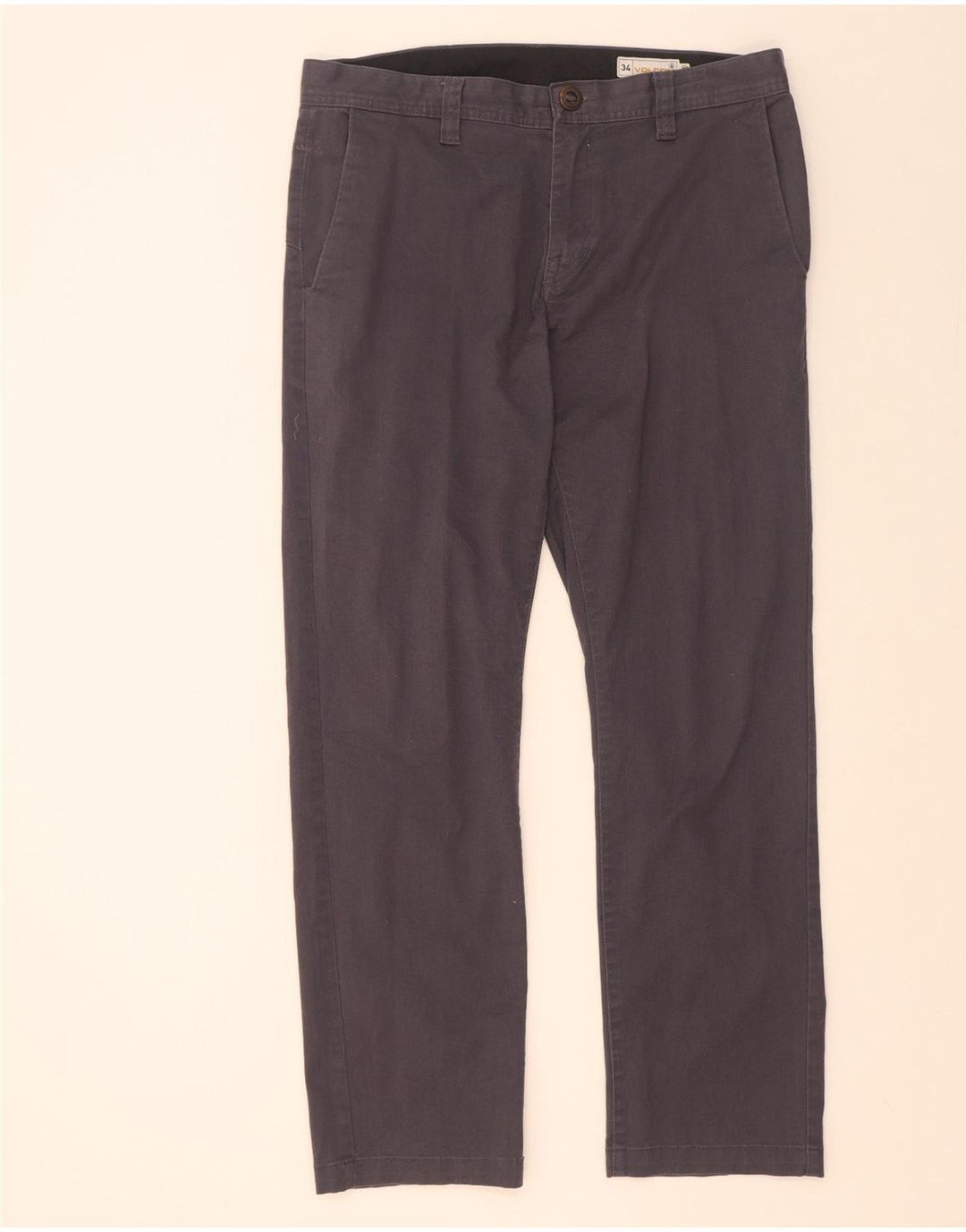 Volcom Straight Chino Bukser til mænd W34 L32 Grå Bomuld