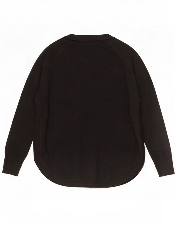 Marks & Spencer Dame Longline Cardigan Sweater UK 14 Medium Black