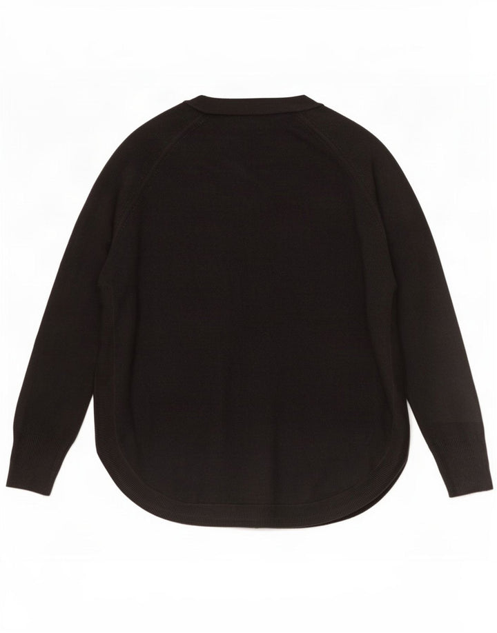 Marks & Spencer Dame Longline Cardigan Sweater UK 14 Medium Black