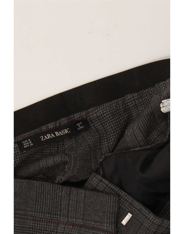 Zara Dame Slim Suit Bukser Medium W28 L27 Grå ternet