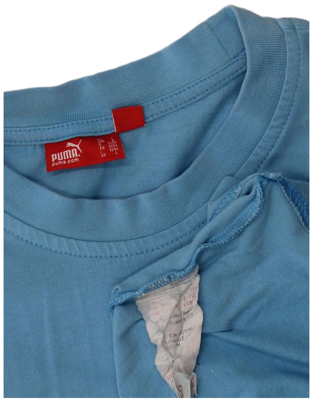 PUMA Grafisk T-shirt top til mænd, stor blå bomuld