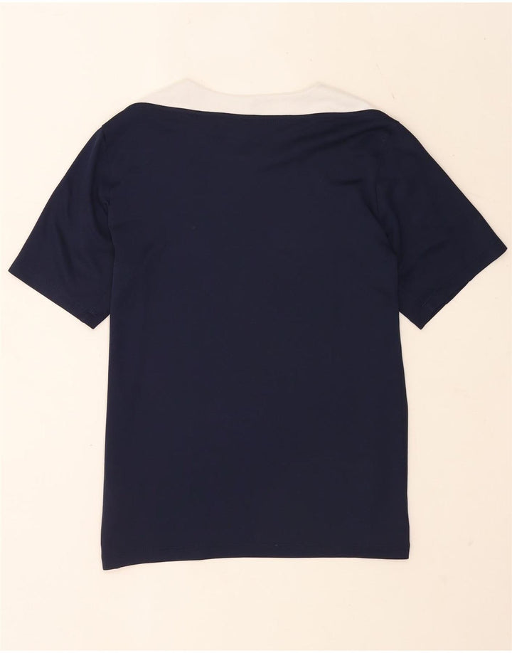 Nike Herre Dri Fit Slim T-Shirt Top Stor Marineblå Colourblock Polyester