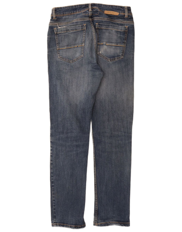 Dacks Dame Distressed Slim Jeans IT 46 Large W30 L29 Blå Bomuld