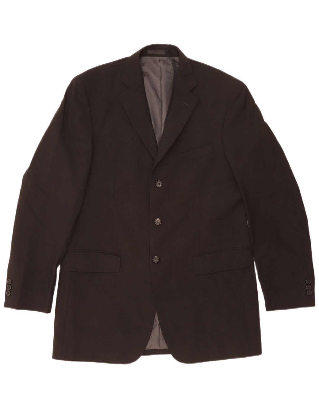 Marks & Spencer Herre 3-knaps blazerjakke UK 40 Medium Sort Polyester