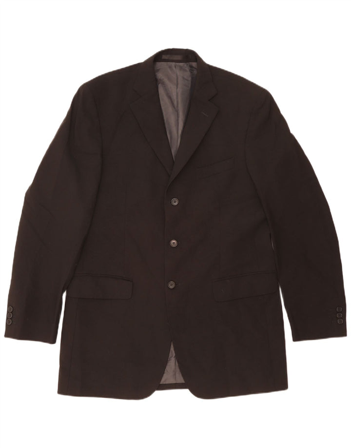 Marks & Spencer Herre 3-knaps blazerjakke UK 40 Medium Sort Polyester