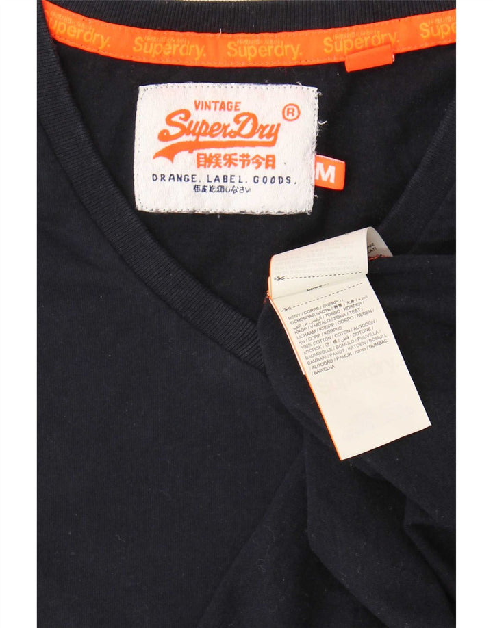 Superdry Herre T-shirt Top Medium Marineblå Bomuld