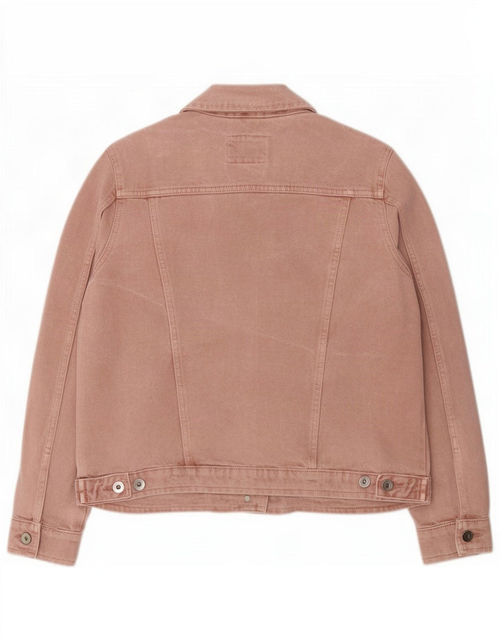 Marks & Spencer Dame denimjakke UK 14 Medium Pink Bomuld