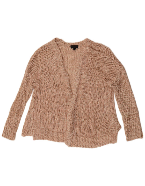 Topshop Dame Oversized Cardigan Sweater UK 10 Small Beige Acryl