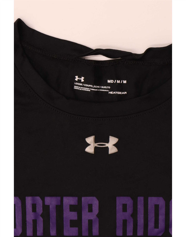 Under Armour Grafisk T-shirt top til kvinder UK 14 Medium Sort