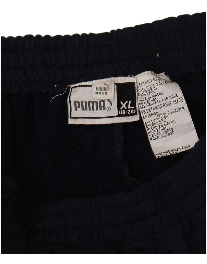 PUMA Træningsdragtsbukser til drenge 13-14 år XL Navy Blue Colourblock