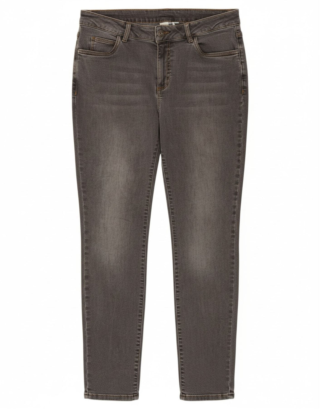 WEIRD FISH Womens Slim Jeans UK 12 Medium W34 L29 Grey Cotton