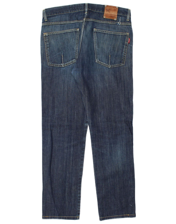 Daniele Alessandrini Straight Jeans til mænd W36 L31 Blå bomuld